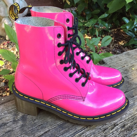 hot pink steel toe boots